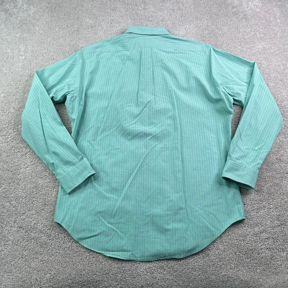 Ralph Lauren Shirt Mens 15.5 32 Green Check Classic Fit Long Sleeve Preppy Ivy